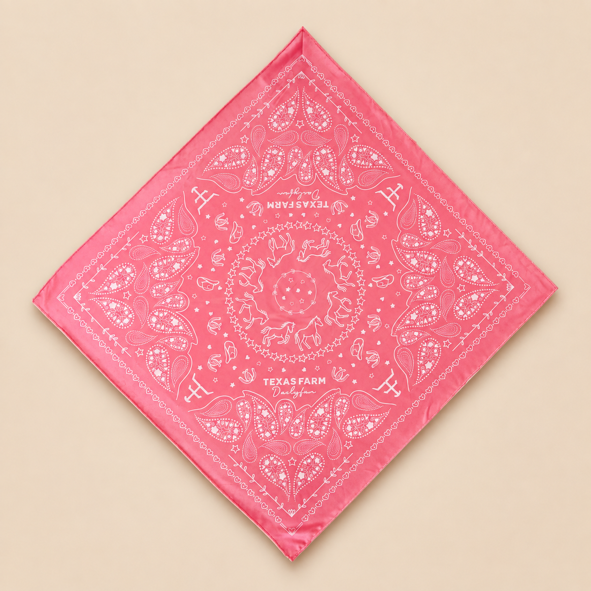 BANDANA TEXAS FARM - BN017 - ROSA