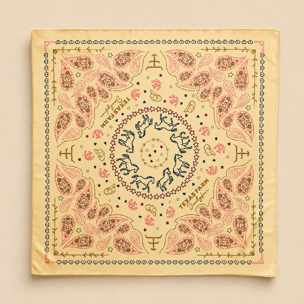 BANDANA TEXAS FARM - BN017 - AMARELO