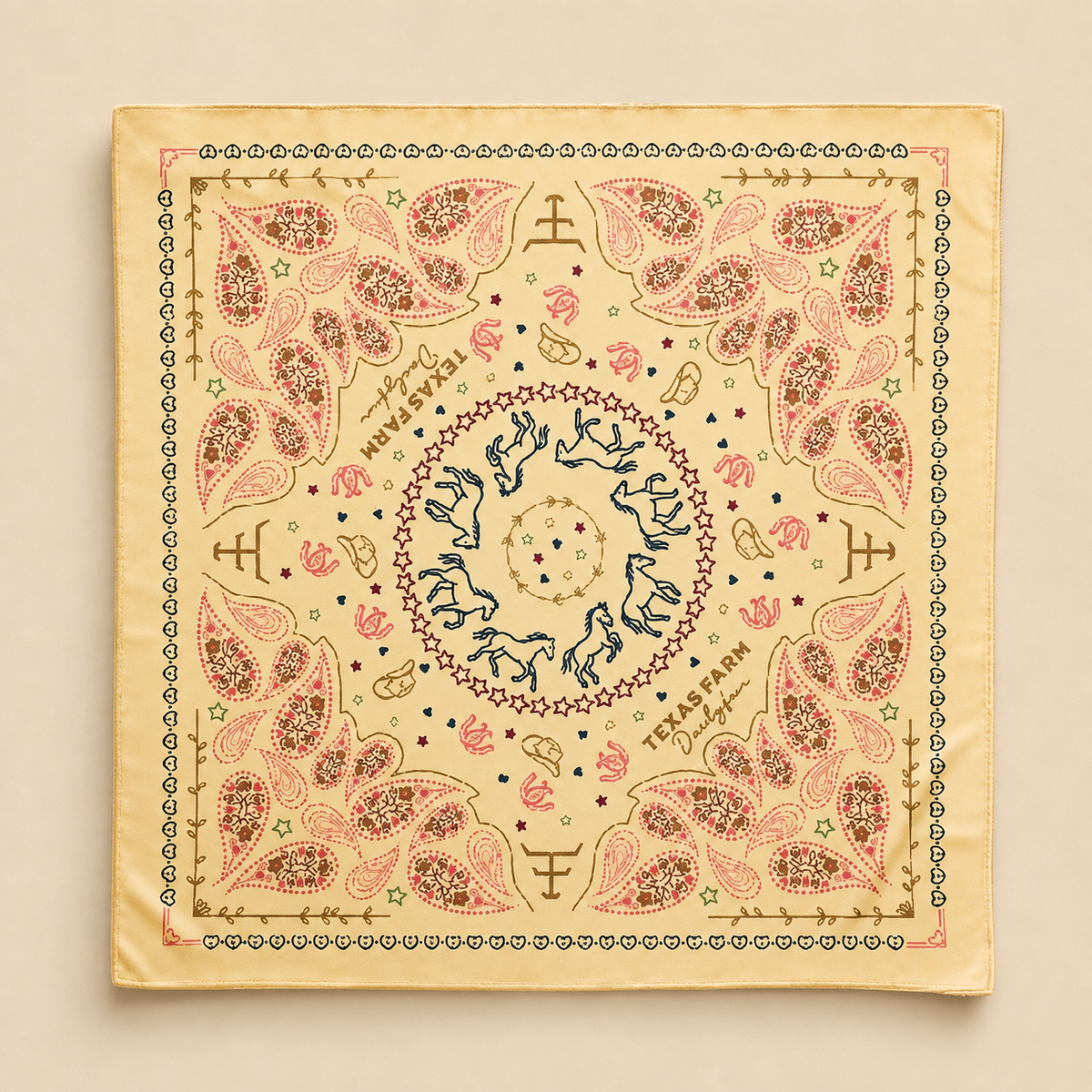BANDANA TEXAS FARM - BN017 - AMARELO