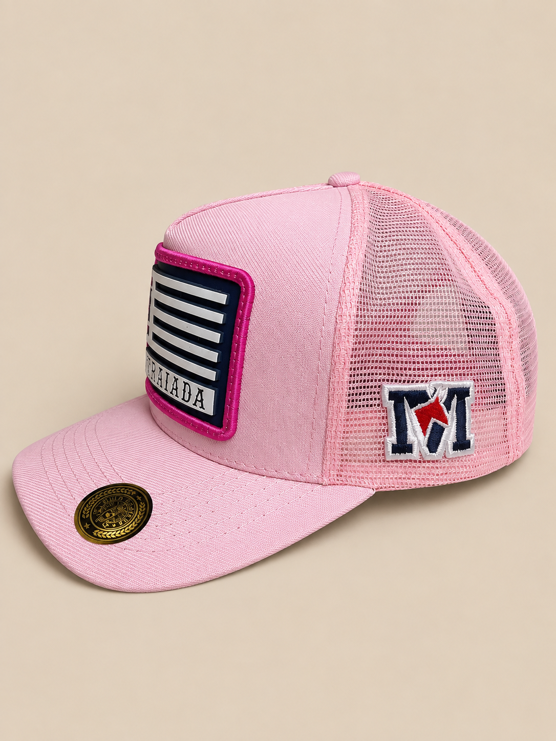BONE MULA TRAIADA - BANDEIRA - MT100 - ROSA