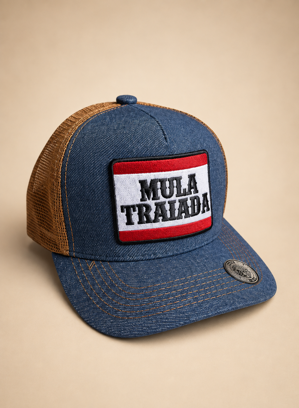 BONE MULA TRAIADA - BANDEIRA - MT101 - JEANS