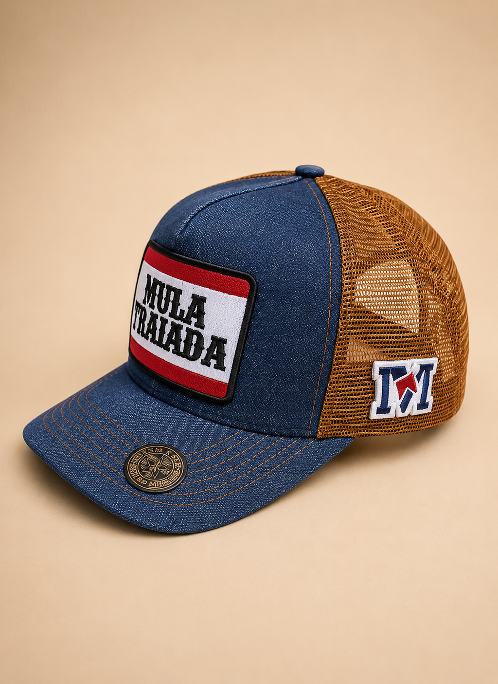 BONE MULA TRAIADA - BANDEIRA - MT101 - JEANS