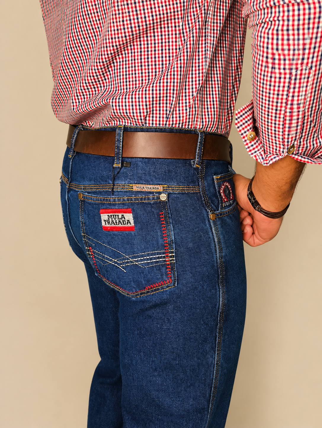 CALÇA JEANS - MASCULINA - MULA TRAIADA