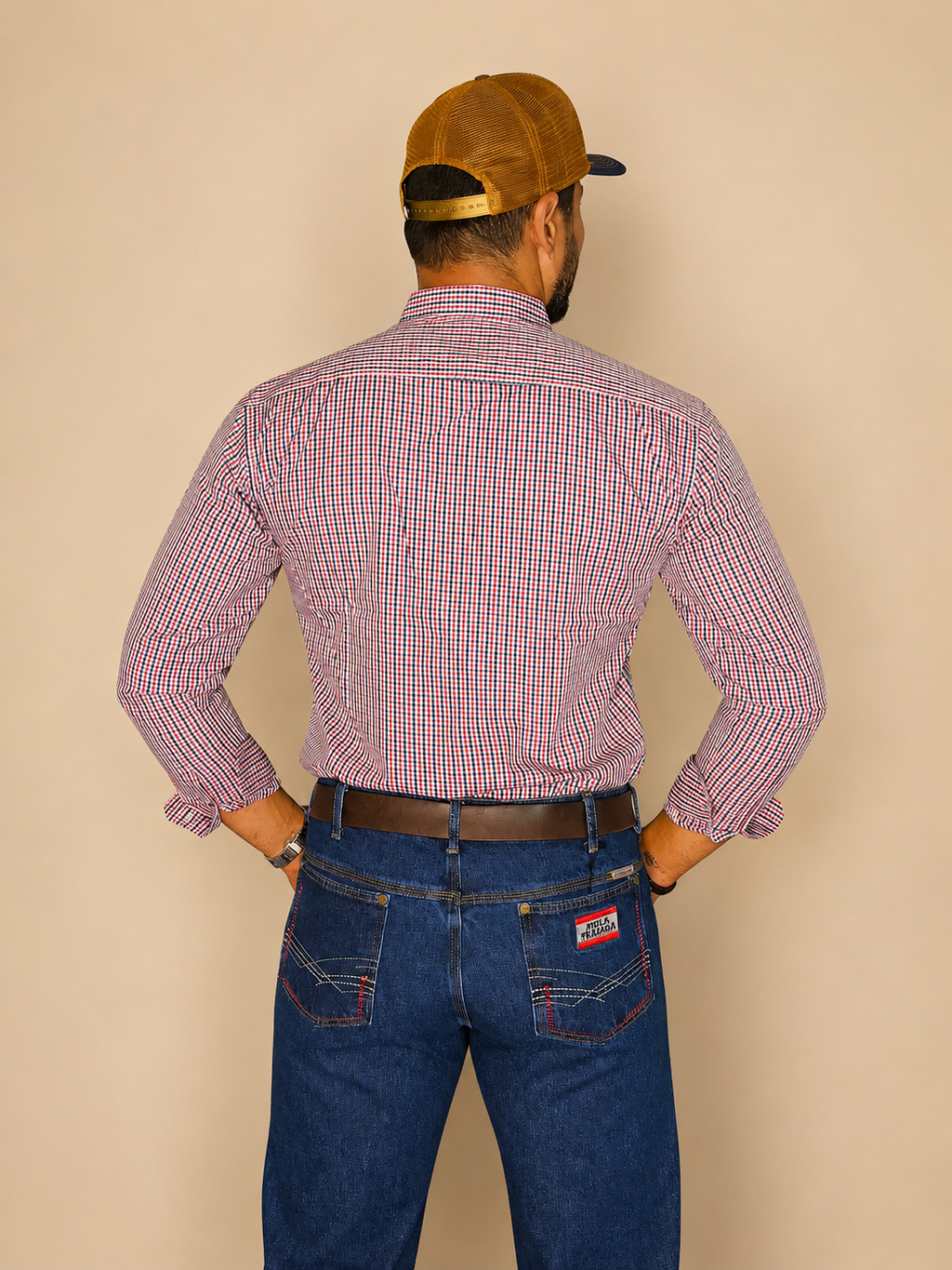 CAMISA - MASCULINA - MULA TRAIADA - ML XADREZ - AZUL/VERMELHO