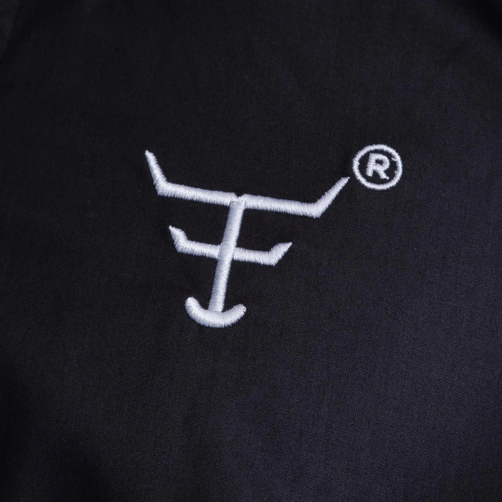 CAMISA COMPETIÇÃO MASCULINA MANGA LONGA - CP009  - PRETO-BRANCO