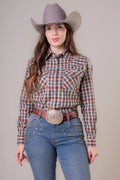 CAMISA FEMININA MANGA LONGA TEXAS FARM - WESTERN - CAF161 FLANELA