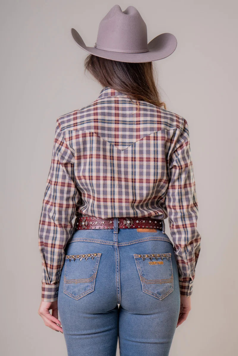 CAMISA FEMININA MANGA LONGA TEXAS FARM - WESTERN - CAF161 FLANELA