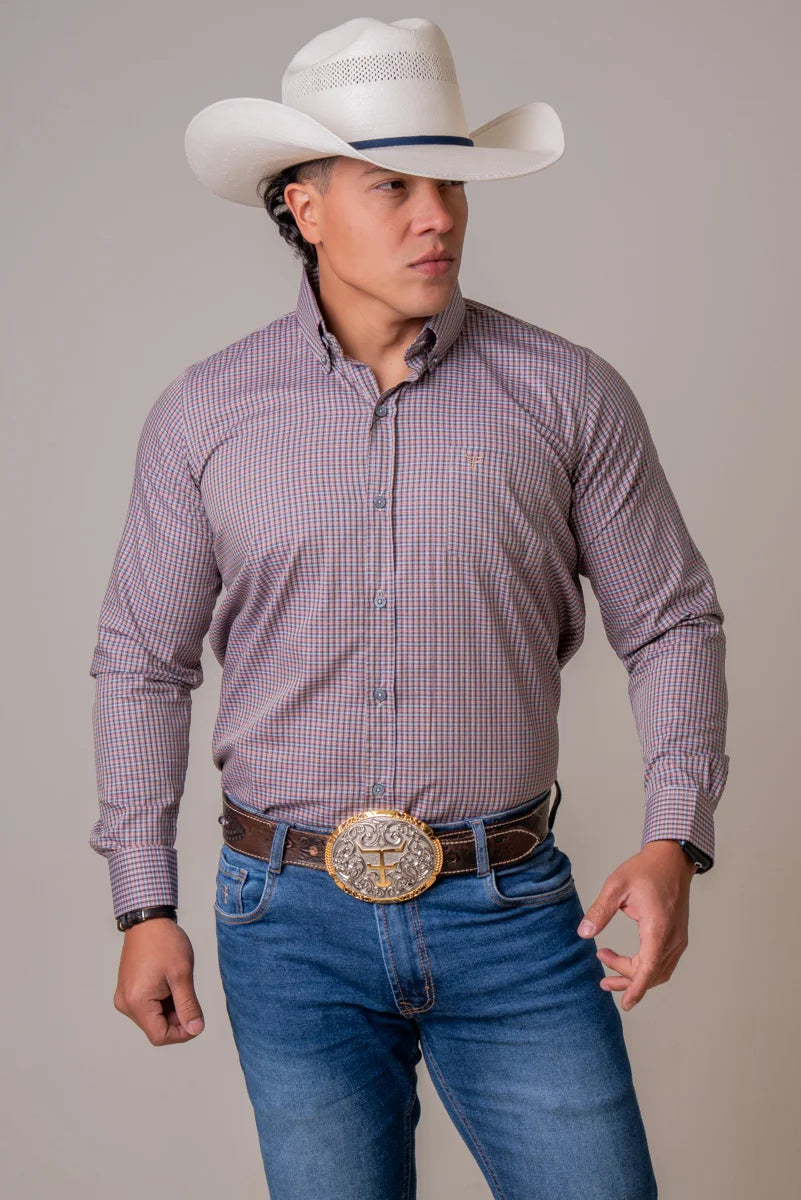 CAMISA MASCULINA MANGA LONGA TEXAS FARM - CAL673 - XADREZ