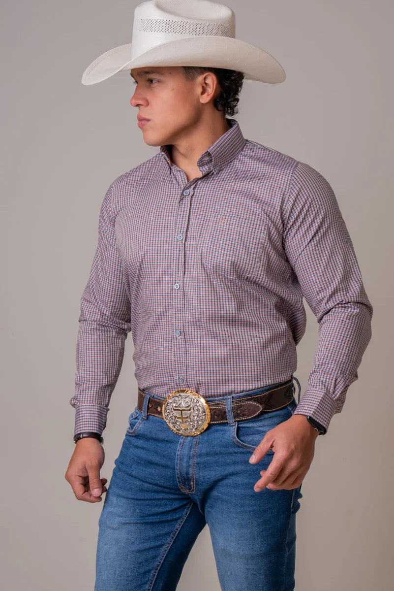 CAMISA MASCULINA MANGA LONGA TEXAS FARM - CAL673 - XADREZ