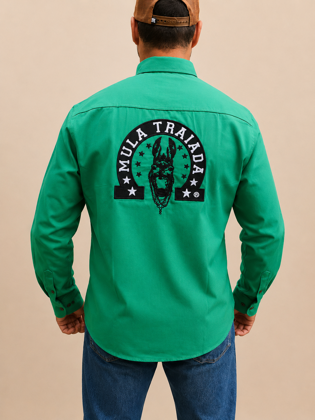 CAMISA MULA TRAIADA ML MASCULINA COMPETIÇÃO - MT203 VERDE