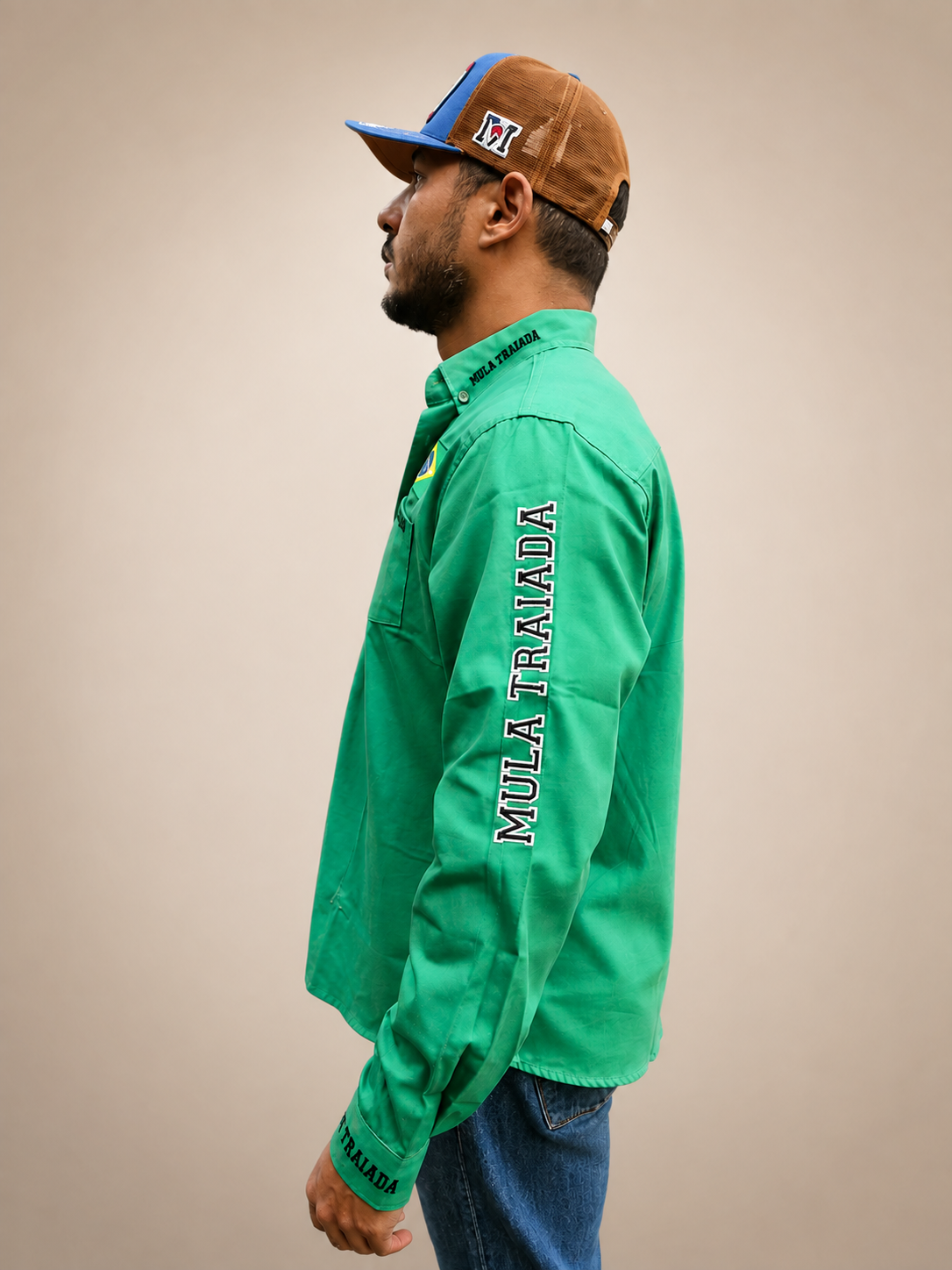 CAMISA MULA TRAIADA ML MASCULINA COMPETIÇÃO - MT203 VERDE