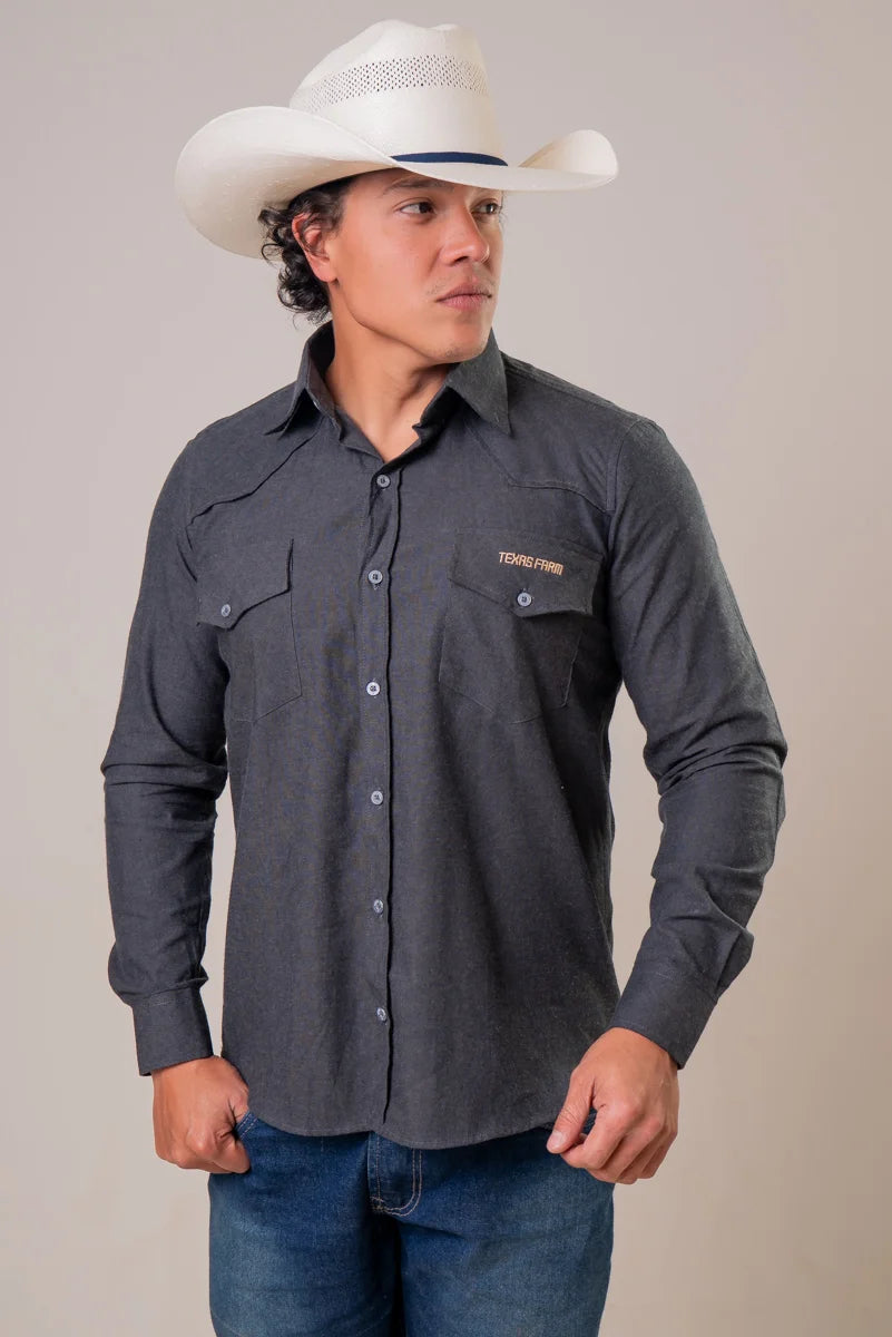 CAMISA WESTERN MASCULINA TEXAS FARM - CAL655 - FLANELA