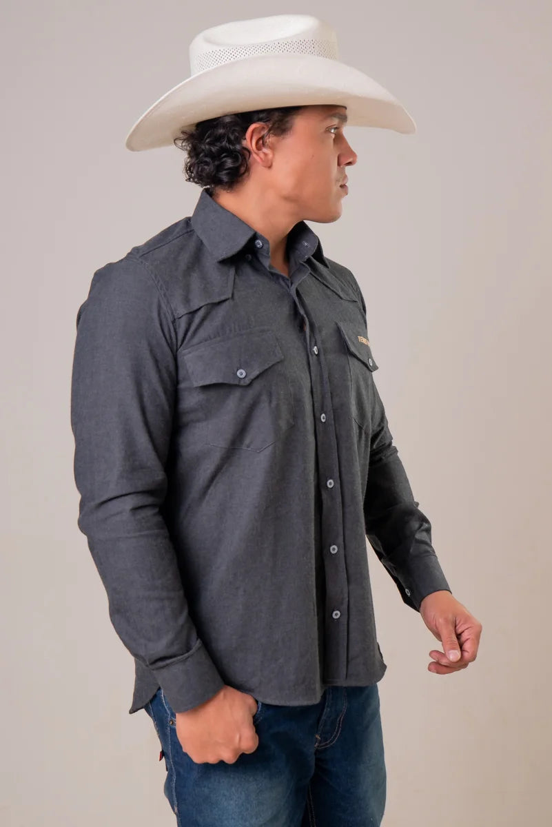 CAMISA WESTERN MASCULINA TEXAS FARM - CAL655 - FLANELA