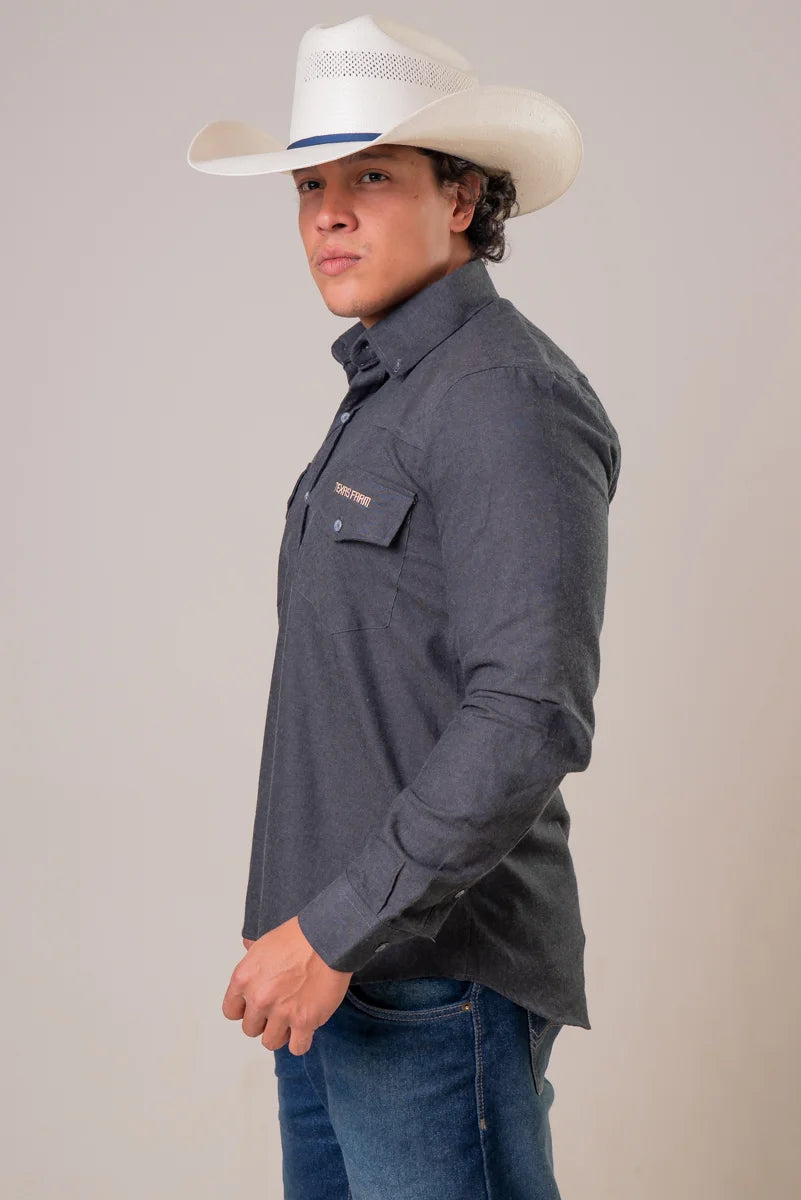 CAMISA WESTERN MASCULINA TEXAS FARM - CAL655 - FLANELA