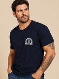 CAMISETA - MASCULINA - MULA TRAIADA - AZUL MARINHO