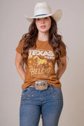 CAMISETA FEMININA TEXAS FARM - STELLAR - CF368 - MARROM CAPPUCCINO OFF-WHITE