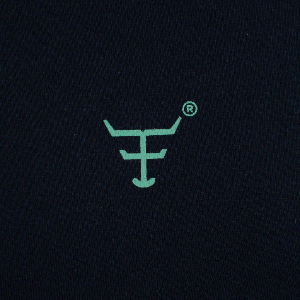 CAMISETA MASCULINA TEXAS FARM - CM615 - PRETO - VERDE MENTA