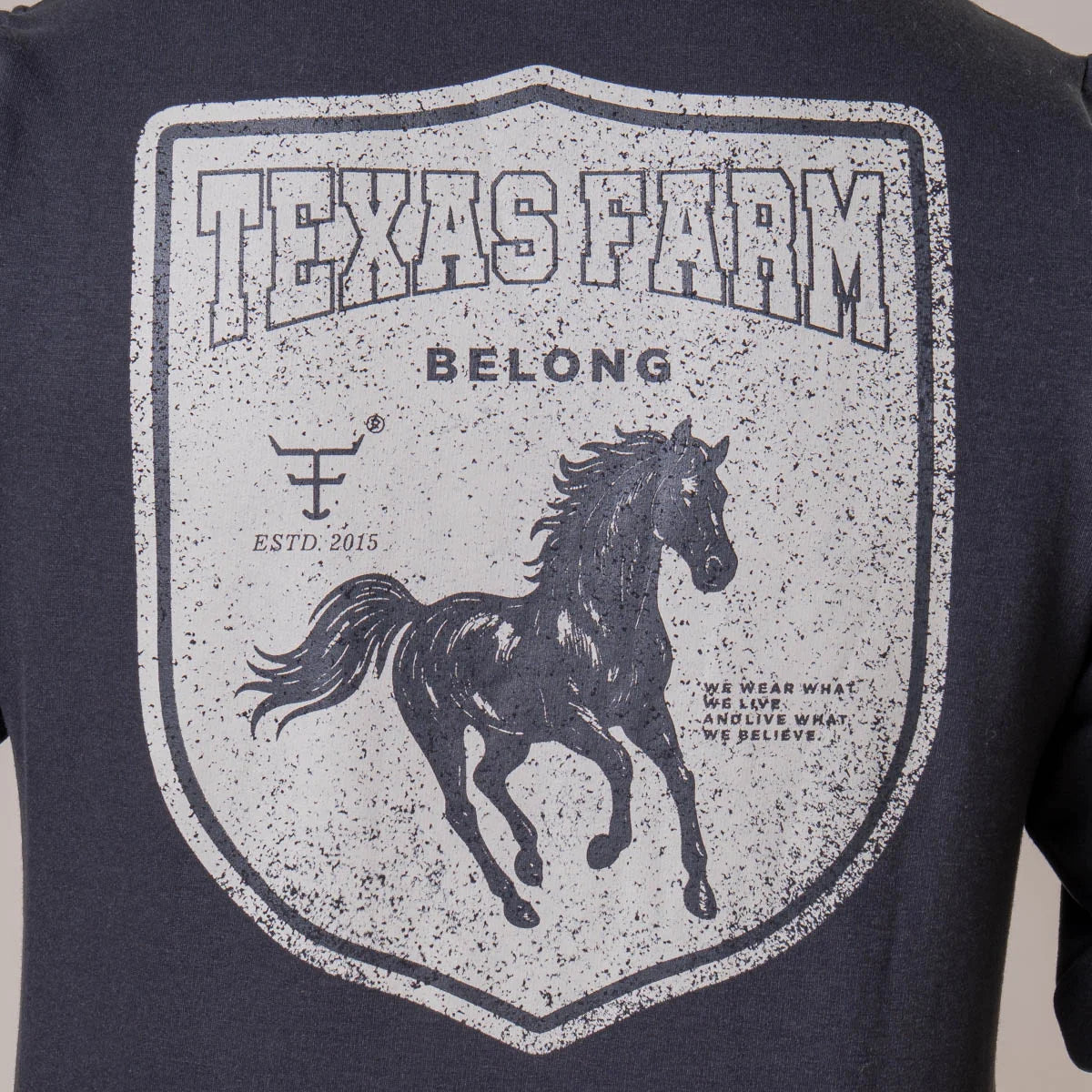 MOLETOM GOLA CARECA TEXAS FARM - SHIELD - MTC005 - PRETO BEGE CLARO