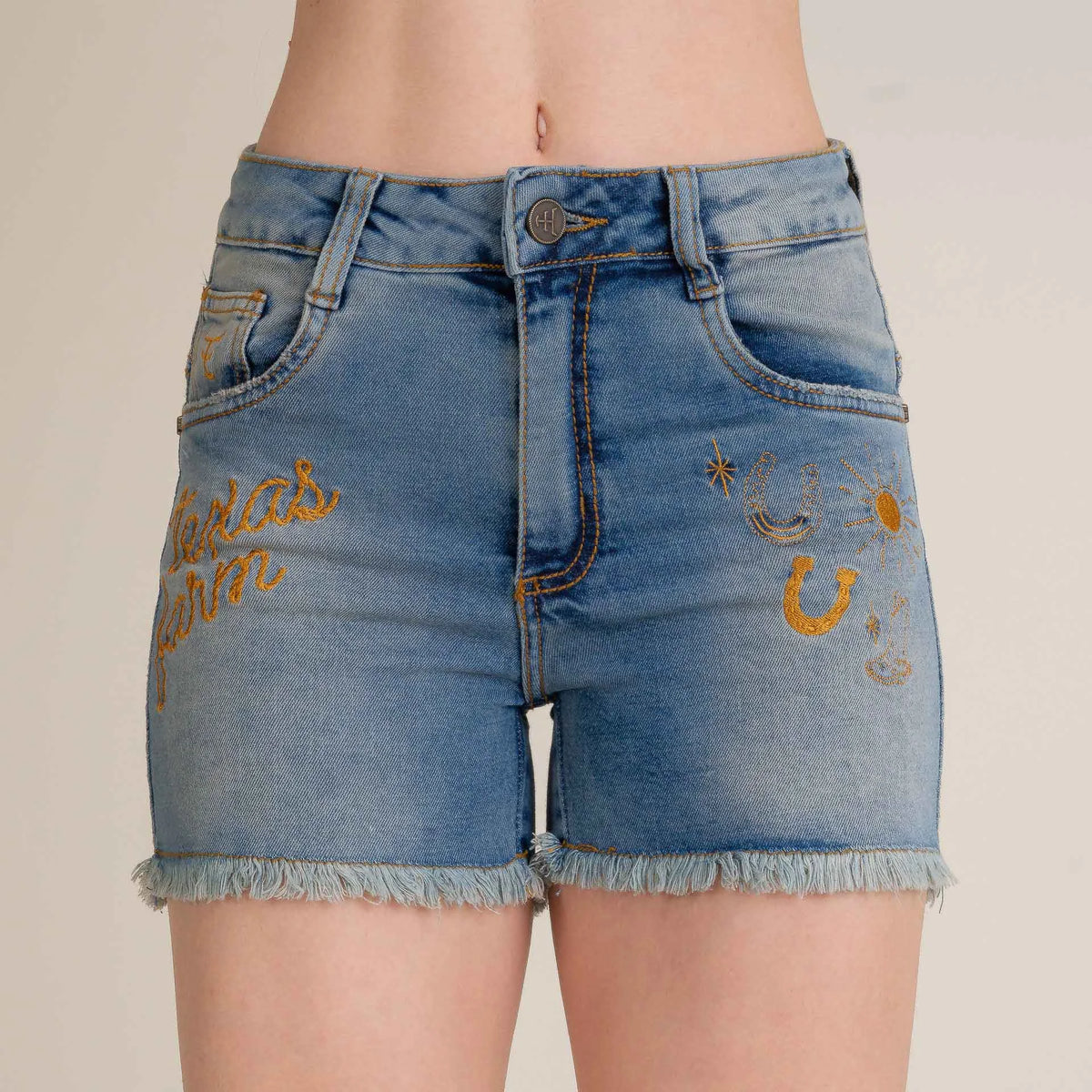 SHORTS JEANS FEMININO TEXAS FARM - WESTERN SHOW - SJF008 - EANS